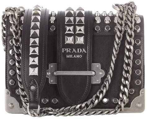 prada studded bag|Prada brown studded crossbody bag.